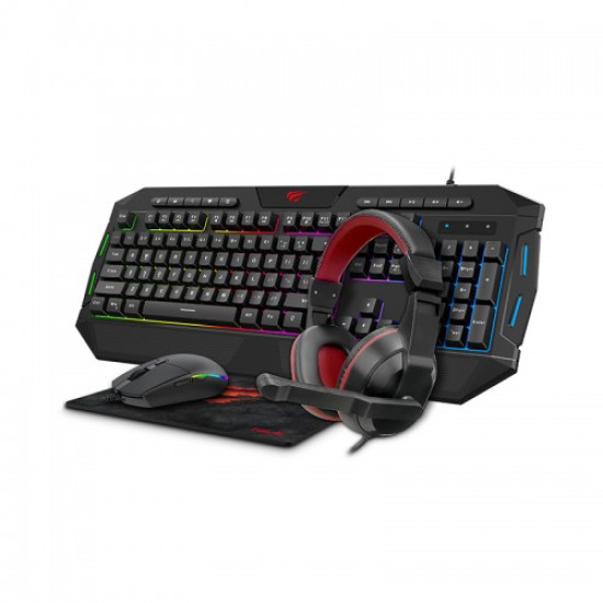Havit HV-KB501CM 4-in-1 Gaming Combo Set – Keyboard, Mouse, Headset & Mousepad