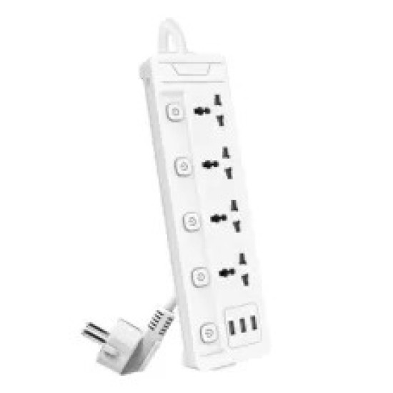 Deli CT703ES 4-Port 3-Pin Power Strip – 3 Meter with Surge Protector