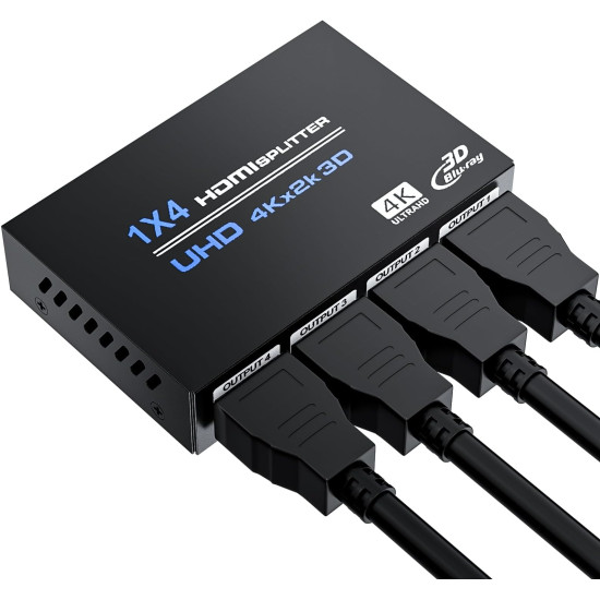 HDMI Switch 4x1 – 4 Input to 1 Output, 4K x 2K & 3D Support