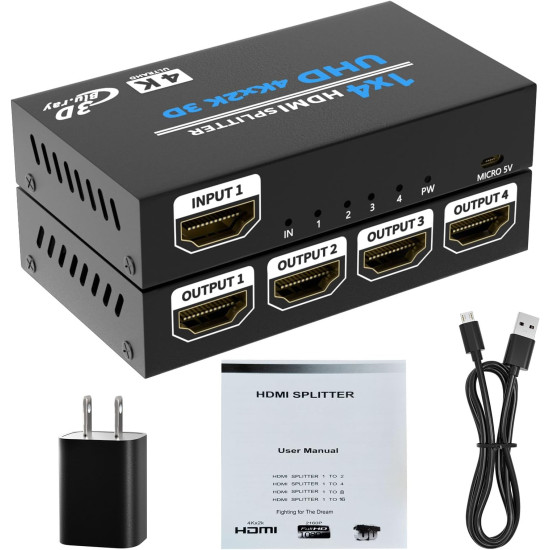 HDMI Switch 4x1 – 4 Input to 1 Output, 4K x 2K & 3D Support