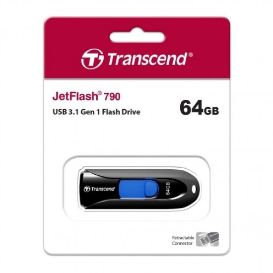Transcend JetFlash 790 – 64GB USB 3.1 Gen 1 Pen Drive