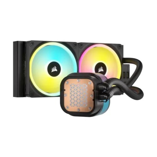 Corsair iCUE Link H100i LCD RGB 240mm AIO Liquid CPU Cooler With Display & iCUE LINK System Hub