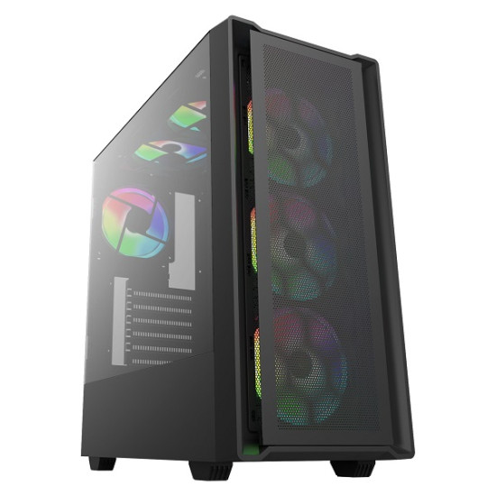 DARK GHOST 8019 Gaming Case – 6 RGB Fans & Tempered Glass Panel