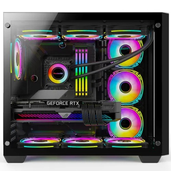 Huntkey S980 Tornado Black ATX Mid Tower Case – High Airflow, Sleek Design