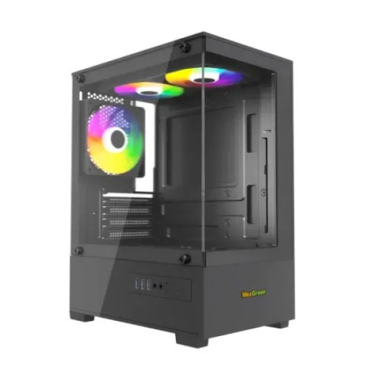 MaxGreen 190-1 Three-Side Tempered Glass Mid-Tower ATX Gaming Casing