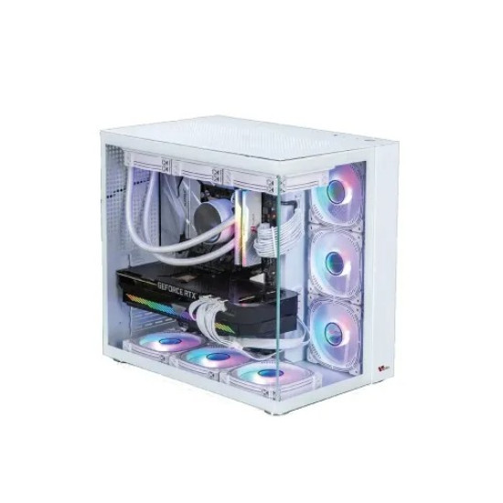 PC Power ICEBERG WH Mid Tower Gaming Casing  V2 