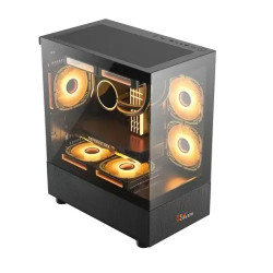 PC Power PG-H30 BK Sea View M-ATX Mid Tower Gaming Case