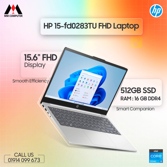 HP 15-fd0283TU 15.6" FHD Laptop - 13th Gen Intel Core i5
