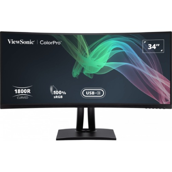 ViewSonic VP3481a 34" UltraWide WQHD Curved ColorPro IPS Professional Monitor