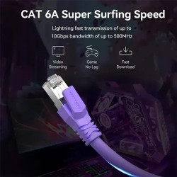 Vention IBMVG 1.5M Cat.6A SFTP Patch Cord Cable Purple