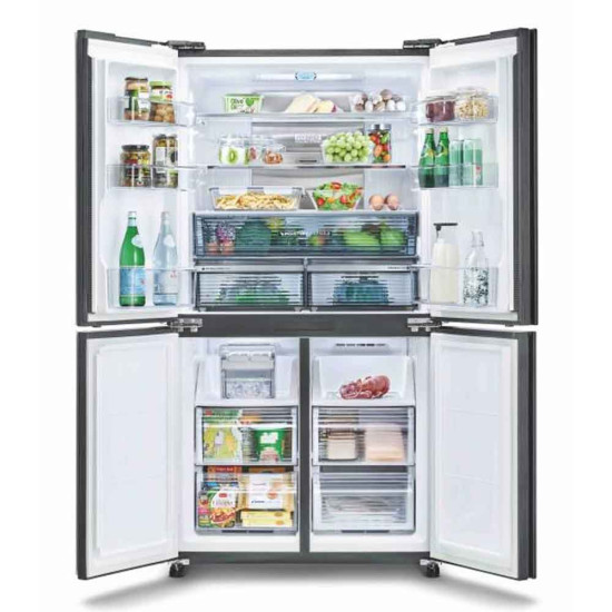 Sharp SJ-VX88PG-BK 4-Door Refrigerator – 639 Liters, Premium Black