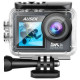 Ausek AT-M40R Touch Wireless Mic Combo 5K WiFi Waterproof Action Camera