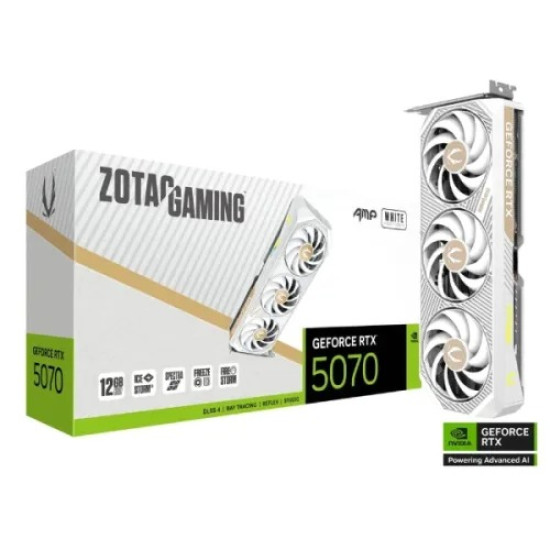 ZOTAC GAMING GeForce RTX 5070 AMP White Edition 12GB GDDR7 Graphics Card