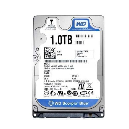 WD 1TB 2.5″ SATA Internal Laptop HDD mmc