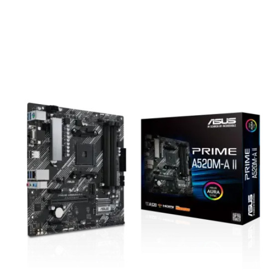 Asus PRIME A520M-A II Motherboard (Micro ATX, AM4)