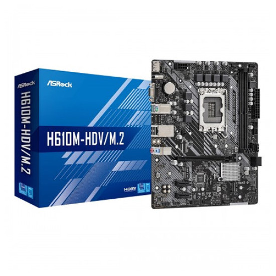 ASRock H610M-HDV/M.2 Motherboard - Optimized for DDR4 and Intel CPUs