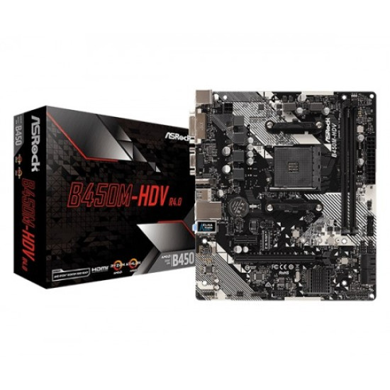 ASRock B450M-HDV R4.0 AMD GamingBlade R4 Motherboard