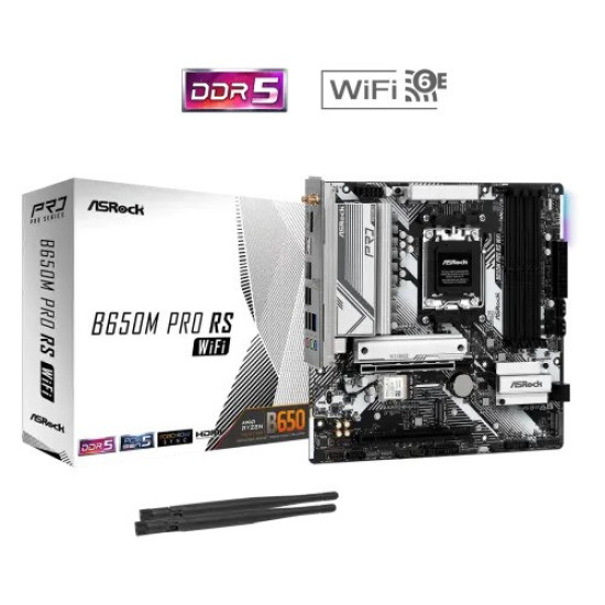 ASRock B650M Pro RS AM5 Micro ATX WiFi Motherboard