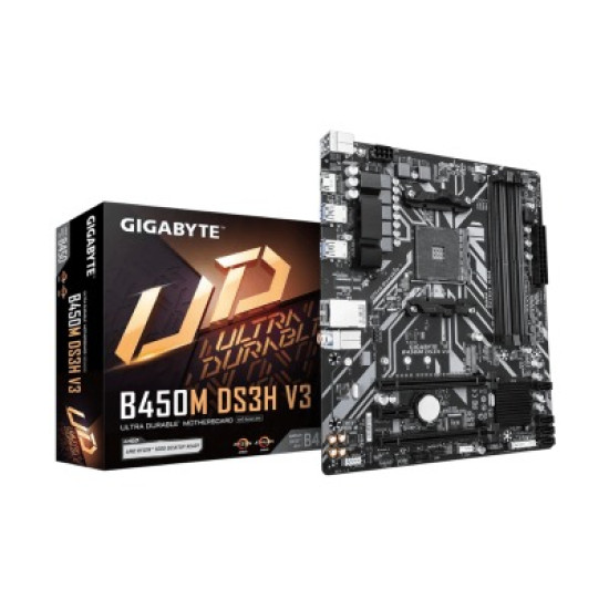 Gigabyte B450M DS3H V3 AMD AM4 Micro ATX Motherboard
