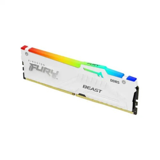 Kingston FURY Beast White 16GB DDR5 RAM, 6000MHz, RGB Lighting