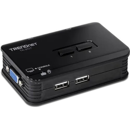 TRENDNET TK-207K Dual-Port USB-KVM Switch Kit