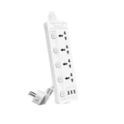 Deli CT711 2M Power Strip – 4 Ports, Universal Socket