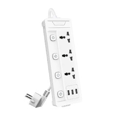 Deli ET410 2 Pin 3 Port 2 Meter - Power Strip