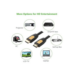 Ugreen 10167 HDMI 1.4 Male to Male Cable – 5M (Black-Yellow)