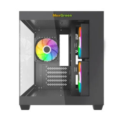 MaxGreen S275-22 Mid-Tower M-ATX Gaming Casing with 3x ARGB Fans