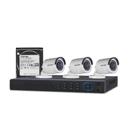 HIKVISION 3-Pack 1080P Night Vision CCTV Camera Package