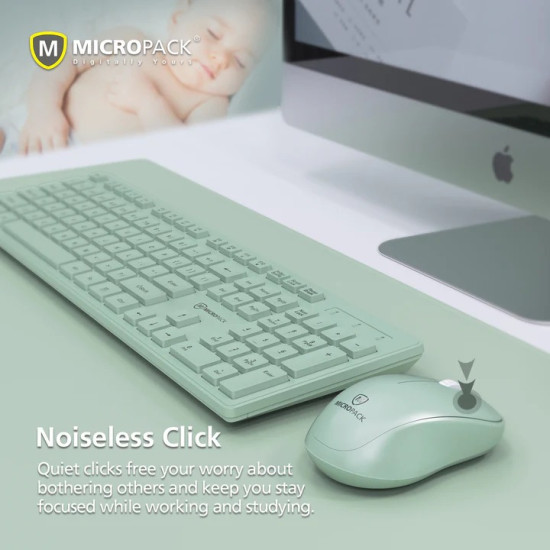 Micropack KM-237W White Wireless Keyboard & Mouse Combo