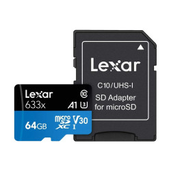 Lexar High-Performance 633x 64GB MicroSDXC UHS-I Memory Card
